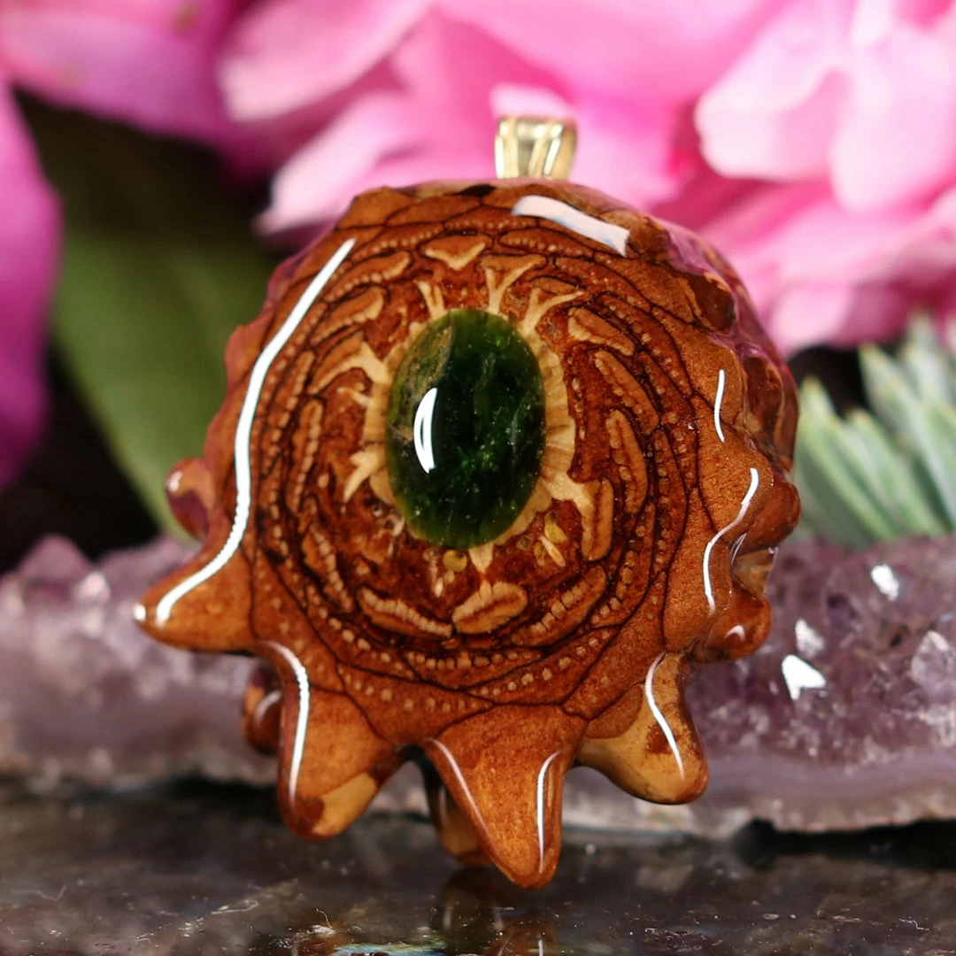 TEP Chrome Diopside Pendants 4 TEP Chrome Diopside Pendants