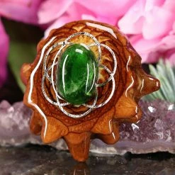 TEP Chrome Diopside With Silver Seed Of Life