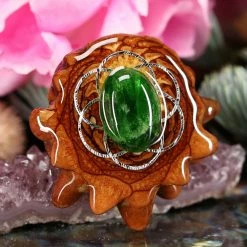 TEP Chrome Diopside With Silver Seed Of Life