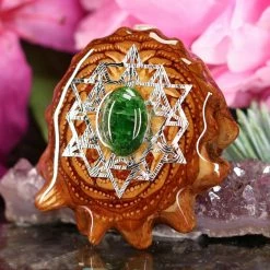 TEP Chrome Diopside With Silver 64 Star Tetrahedron