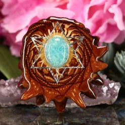 TEP Amazonite With Silver Merkaba