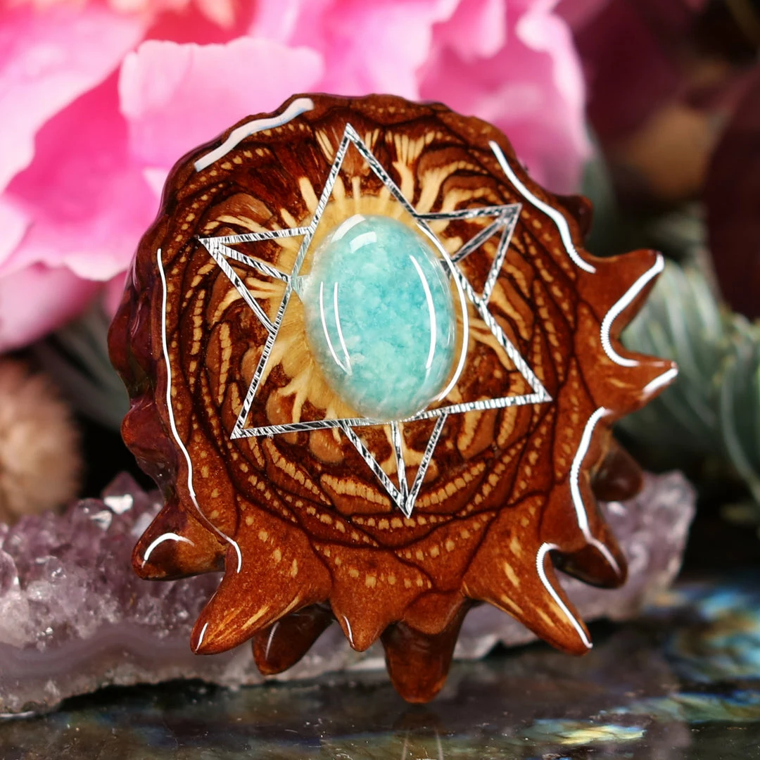 TEP Amazonite With Silver Merkaba 5 TEP Amazonite With Silver Merkaba