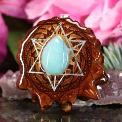 TEP Amazonite With Silver Merkaba