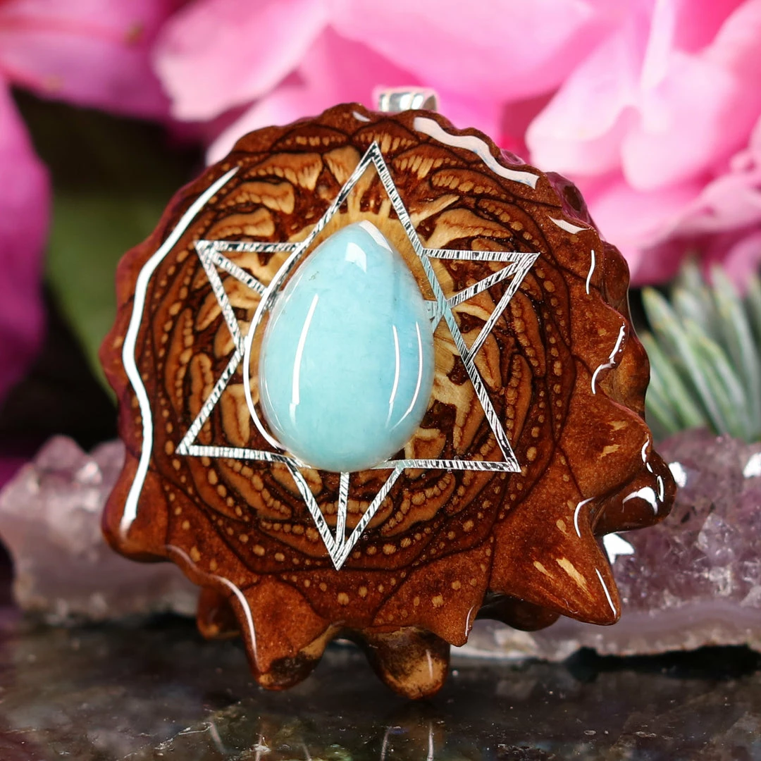 TEP Amazonite With Silver Merkaba 4 TEP Amazonite With Silver Merkaba