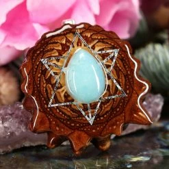 TEP Amazonite With Silver Merkaba 7 TEP Amazonite With Silver Merkaba