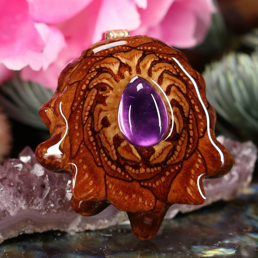 TEP Pendants Amethyst 5 TEP Pendants Amethyst