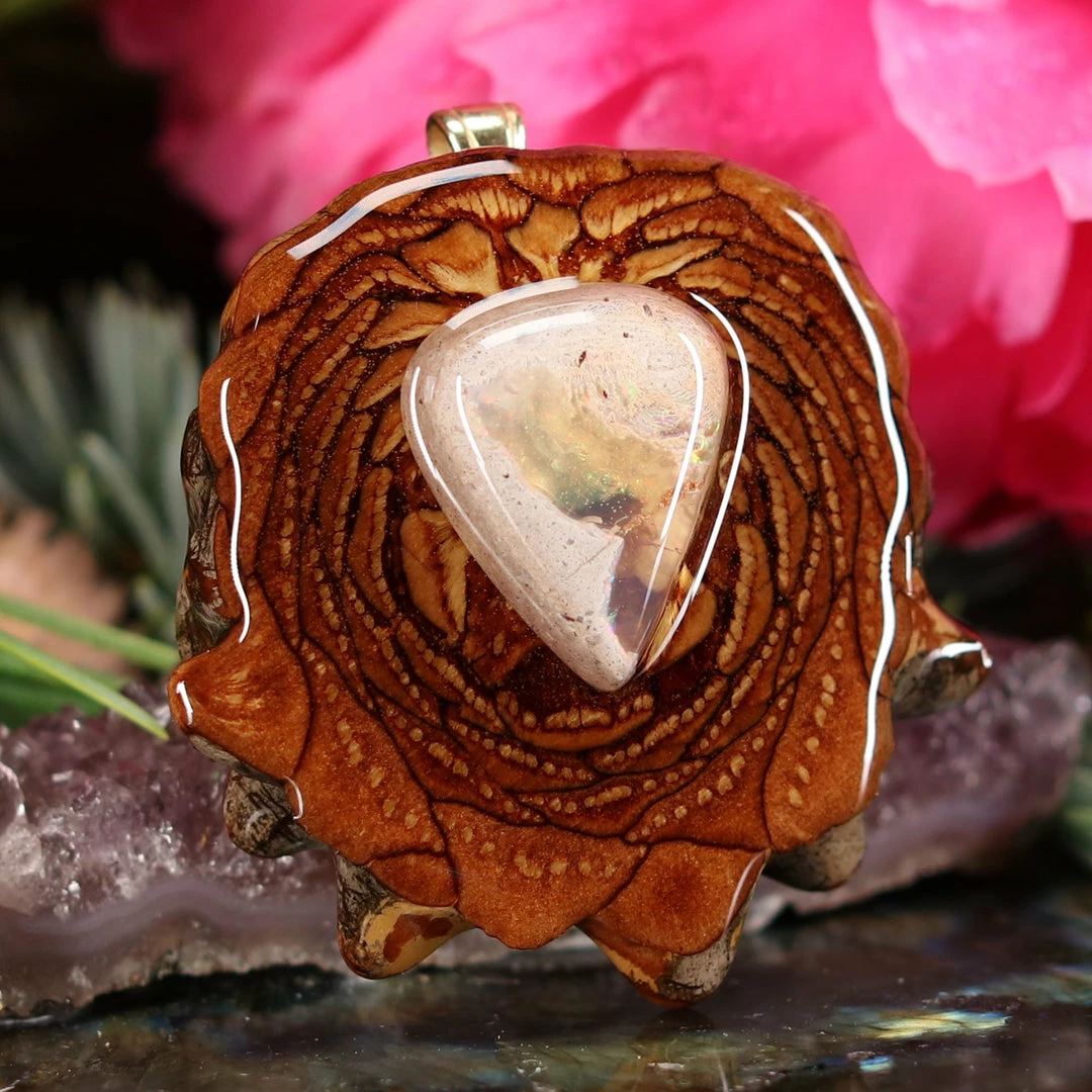 TEP Pendants Mexican Fire Opal 5 TEP Pendants Mexican Fire Opal