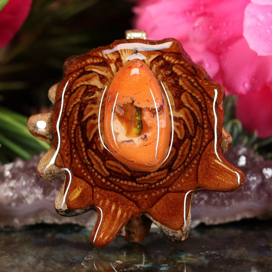 TEP Mexican Fire Opal Pendants 3 TEP Mexican Fire Opal Pendants