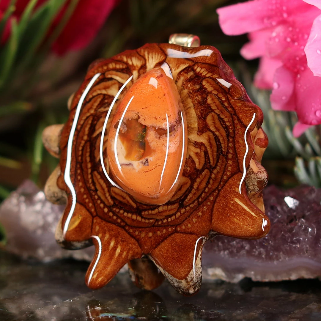 TEP Mexican Fire Opal Pendants 4 TEP Mexican Fire Opal Pendants