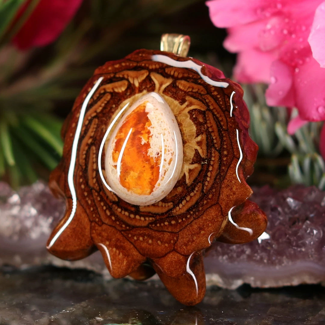 TEP Mexican Fire Opal Pendants 4 TEP Mexican Fire Opal Pendants