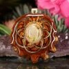 TEP Mexican Fire Opal With Gold Seed Of Life