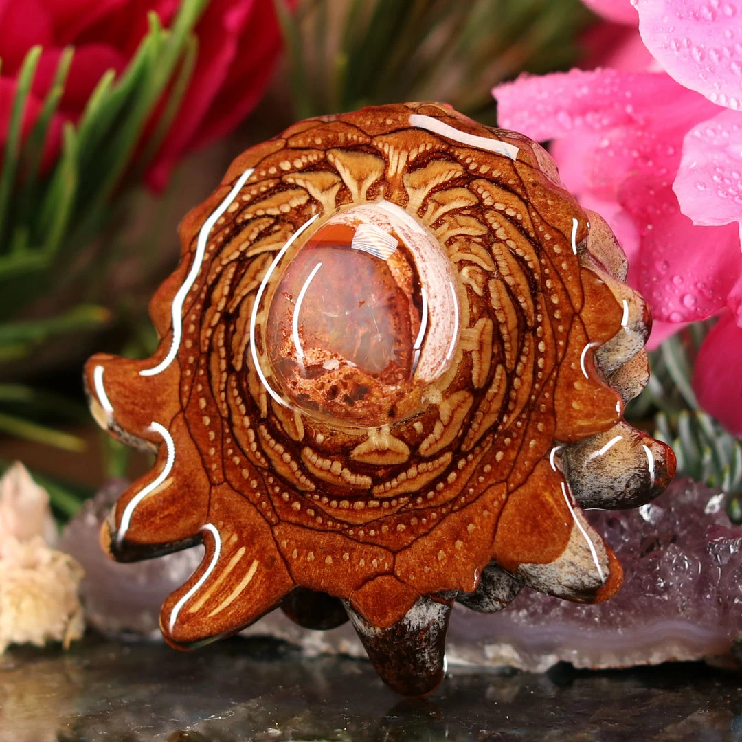 TEP Pendants Mexican Fire Opal 4 TEP Pendants Mexican Fire Opal