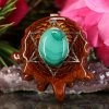TEP Malachite With Silver Merkaba Pendants
