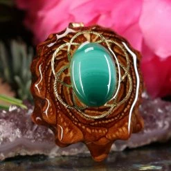 TEP Malachite With Gold Seed Of Life