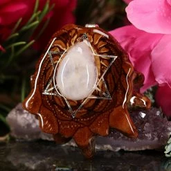 TEP Moonstone With Silver Merkaba