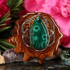TEP Malachite With Silver Seed Of Life 7 TEP Malachite With Silver Seed Of Life