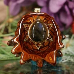 TEP Labradorite With Gold Merkaba