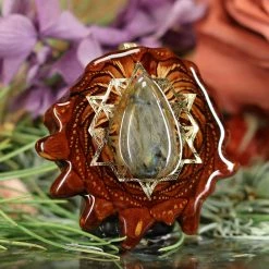 TEP Labradorite With Gold 64 Star Tetrahedron