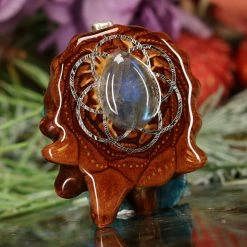 TEP Pendants Labradorite With Silver Seed Of Life 7 TEP Pendants Labradorite With Silver Seed Of Life