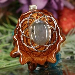 TEP Labradorite With Silver Seed Of Life Pendants