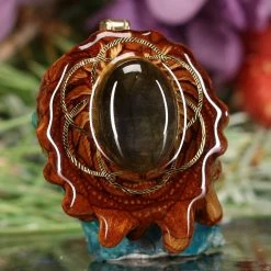 TEP Labradorite With Gold Seed Of Life Pendants