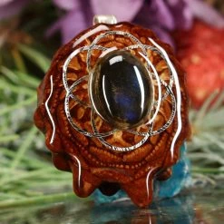 TEP Labradorite With Silver Seed Of Life 7 TEP Labradorite With Silver Seed Of Life