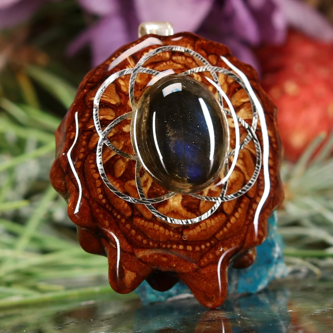 TEP Labradorite With Silver Seed Of Life 5 TEP Labradorite With Silver Seed Of Life