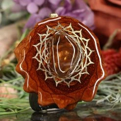 TEP Mexican Fire Agate With Gold Crown (7th) Chakra 7 TEP Mexican Fire Agate With Gold Crown (7th) Chakra