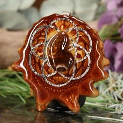 TEP Mexican Fire Agate With Silver Seed Of Life