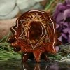 TEP Mexican Fire Agate With Gold Merkaba Pendants 1 TEP Mexican Fire Agate With Gold Merkaba Pendants