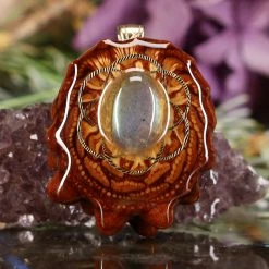 TEP Labradorite With Gold Seed Of Life