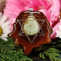 TEP Turquoise In The Matrix With Silver Merkaba Pendants