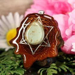 TEP Turquoise In The Matrix With Silver Merkaba Pendants