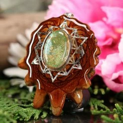 TEP Turquoise In The Matrix With Silver 64 Star Tetrahedron Pendants