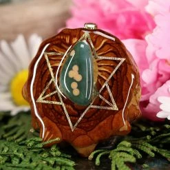 TEP Ocean Jasper With Gold Merkaba