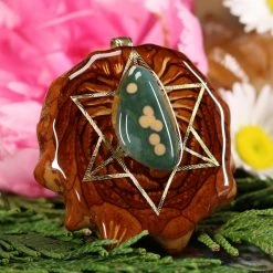 TEP Ocean Jasper With Gold Merkaba 7 TEP Ocean Jasper With Gold Merkaba