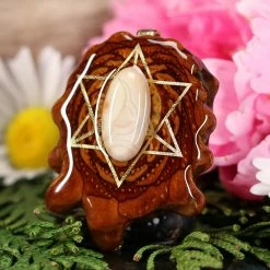 TEP Ocean Jasper With Gold Merkaba