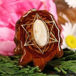 TEP Ocean Jasper With Gold Merkaba