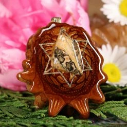 TEP Leopard Jasper With Gold Merkaba