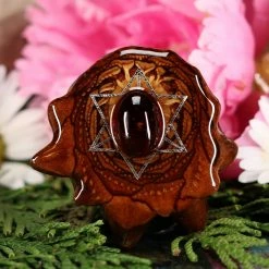 TEP Red Garnet With Silver Merkaba