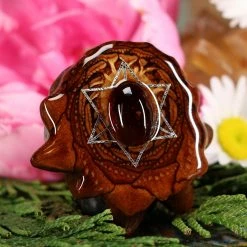 TEP Red Garnet With Silver Merkaba