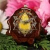 TEP Pendants Bumblebee Jasper With Gold 64 Star Tetrahedron