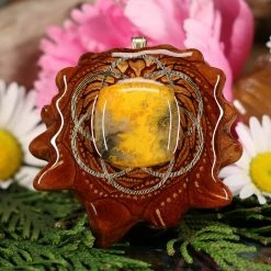 TEP Bumblebee Jasper With Gold Seed Of Life