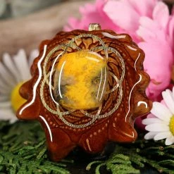 TEP Bumblebee Jasper With Gold Seed Of Life