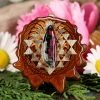TEP Eudialyte With Gold Sri Yantra Pendants