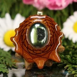 TEP Gray Druzy Quartz Pendants