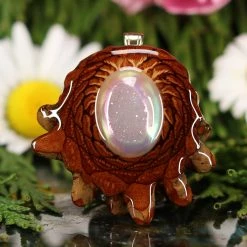 TEP White Druzy Quartz Pendants