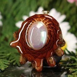 TEP White Druzy Quartz Pendants