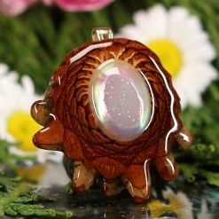 TEP White Druzy Quartz Pendants