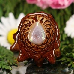 TEP Pendants White Druzy Quartz